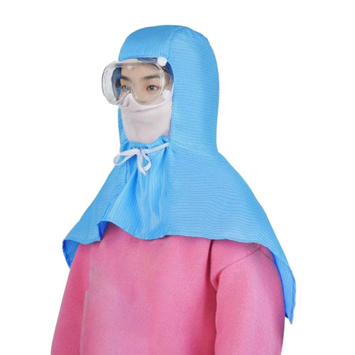 Anti Hood Breathable Dust-Resistant Cape Hat Cleanroom Hood for Factory Workers, Laboratories