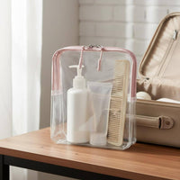 Clear Toiletry Bag Waterproof Transparent Makeup Pouch Reusable Clear Makeup Bag for Business Trip, Gym