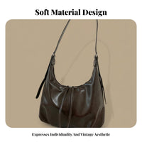 Retro Design Large Capacity Shoulder Bag Adjustable Strap Large Capacity Shoulder Purse Versatile Wear for Students, Shopping, Travel
