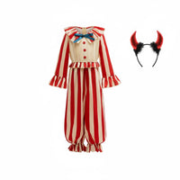 Horror Movie Clown Cosplay Complete Outfit Set Girls Clown Jumpsuit Realistic