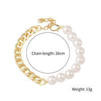 Multi-Layer Chain and Pearl Bracelet Light Luxury Feel Layered Bracelet Set