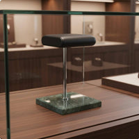 Green Marble Base Watch Stand Luxury Design for Dressing Table, Closet
