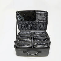 Rolling Makeup Case Wheeled Makeup Case with Wheels Hard-Sided for Hair Stylists