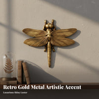 Dragonfly Wall Decor Retro Design 3D Dragonfly Wall Decor Detailed Home Decoration for Collectors