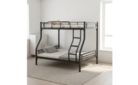 Space-Saving Metal Bunk Bed Sturdy Bunk Bed Frame Stable Furniture Compact for Teens, Kids, Bedroom