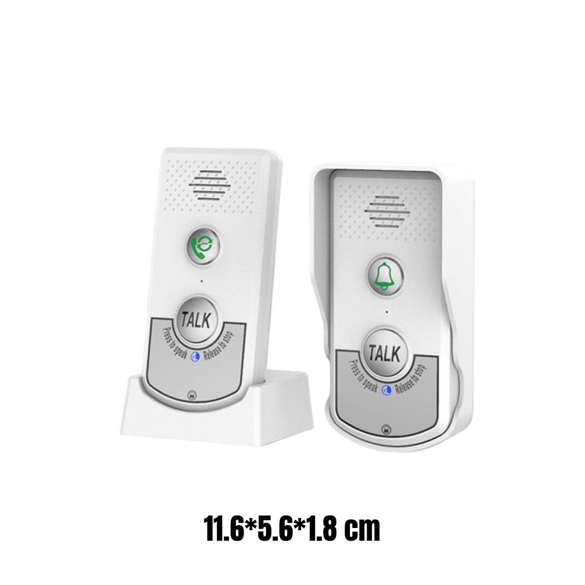 2 Pieces Wireless Voice Communication Device Entry Chime Rechargeable Battery