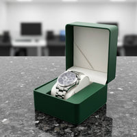 Single Watch Box Removable Pillow Square Watch Gift Box Wristwatch Storage Holder Contrast Stitching Easy to Clean for Gifting