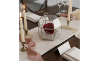 Hexagonal Glass Box Hinged Lid Lidded Display Box Vintage Jewelry Case Multipurpose Vintage Design Jewelry Organizer for Desktop