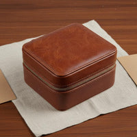 2 Compartment Watch Box Shielding Double Watch Travel Case Abrasion Protection Sturdy Hard Shell for Travelers
