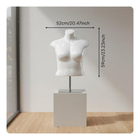 Size Female Mannequin Realistic Body Shape Female Torso Mannequin Glossy Finish Neckless Clothing Figure for Shop Window