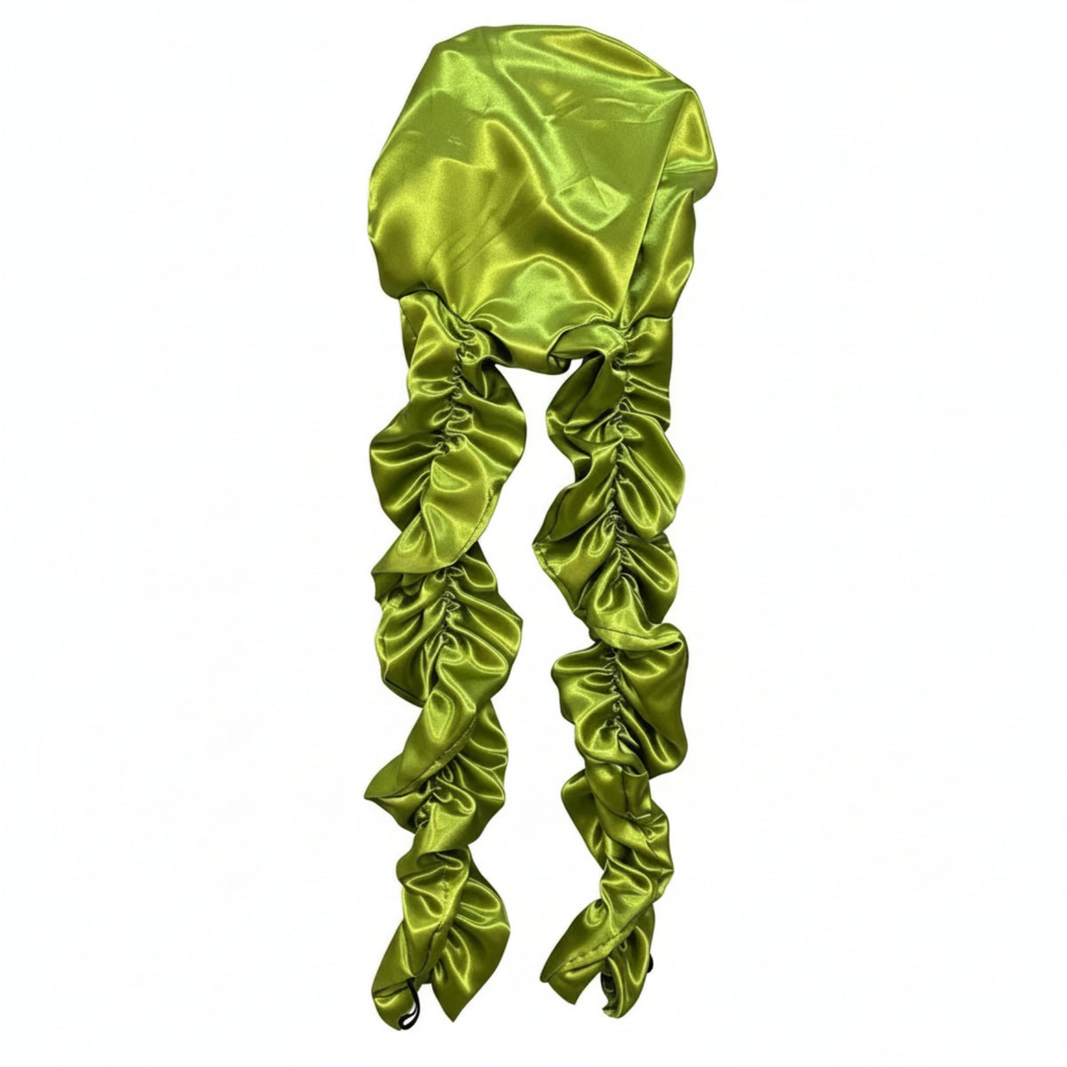 Satin Sleep Bonnet Gathered Ruched Tie Bonnet Dampness Retention
