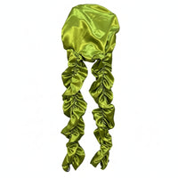 Satin Sleep Bonnet Gathered Ruched Tie Bonnet Dampness Retention