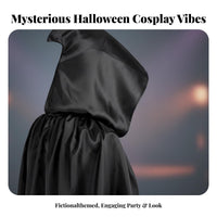 Long Hooded Cloak Halloween TH and M substituteed Full-Length Tie-Neck Mantle for all genders for Adults