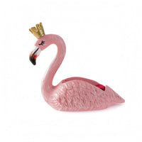 Flamingo Jewelry Box uncoveredTop Decor Item Crowned