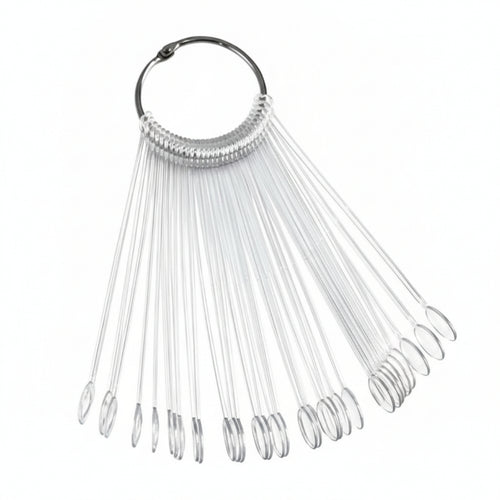 50 Pieces Nail Sample Sticks with Loop Clear Manicure Accessory Lightweight