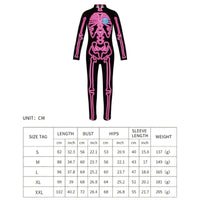 Luminous Skeleton Jumpsuit Luminous Glow in the Dark Skeleton Jumpsuit Death Head Print Bodysuit for Kids, Cosplay, Party, Stage