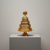 Tibetan Buddhist Mandala Plate Sturdy and Long-Lasting Mandala Offering Set Tiered Ceremonial Offering Tray Portable