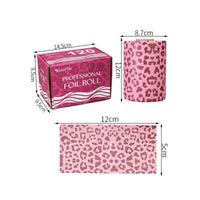 Leopard Print Highlighting Foil Non-Slip Grip Salon Supply Built-In