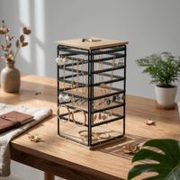 Rotating Display Rack Glasses Display Stand 7 Tier Rotating Rack Easy to Assemble Space Saving