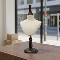 Textile-Covered Mannequin Bust Elegant Look Necklace Mannequin Stand