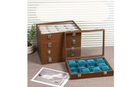 Watch Box with Pillows Soft Padded Slots Watch Display Case Scratch Protection