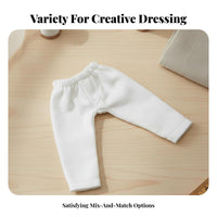 OB11 Doll Pants Solid Designs OB11 Doll Clothes Fashionable Miniature Pants for Hobbyists, Display