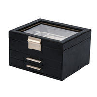 3-Layer Jewelry Organizer Three-Layered Jewelry Box with Clear Lid Stylish