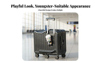 Rideable Design Roll-Along Suitcase with Seat Waterproof Roll-Along Suitcase Hardside Shell children's Luggage Wheels for Toddlers, Families, Travelers, Boarding, Airport, Vacation, Road Trips