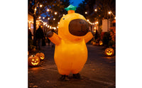 Inflatable Capybara Costume Brown Details Cartoon Capybara Suit Breathable Inflatable Animal Costume for Adults