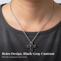 Intricate Pattern Vintage Cross Charm Engraved Engraving S Vintage Charm Necklace Meaningful Gift for Young Adults, Women, Home Decor
