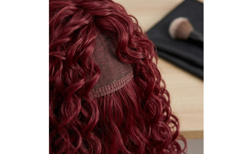 Breathable Cap Full-Head Hairpiece Heat-Resistant Long Wavy Hairpiece Natural-Looking Texture Hair Accessory Deep Waves
