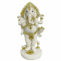 Elephant-Headed Deity Figurine Carved Elephant Statue Resin Finish