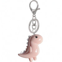 Cartoon Dinosaur Keychain Smooth Dino Charm Keychain Glossy for Keys