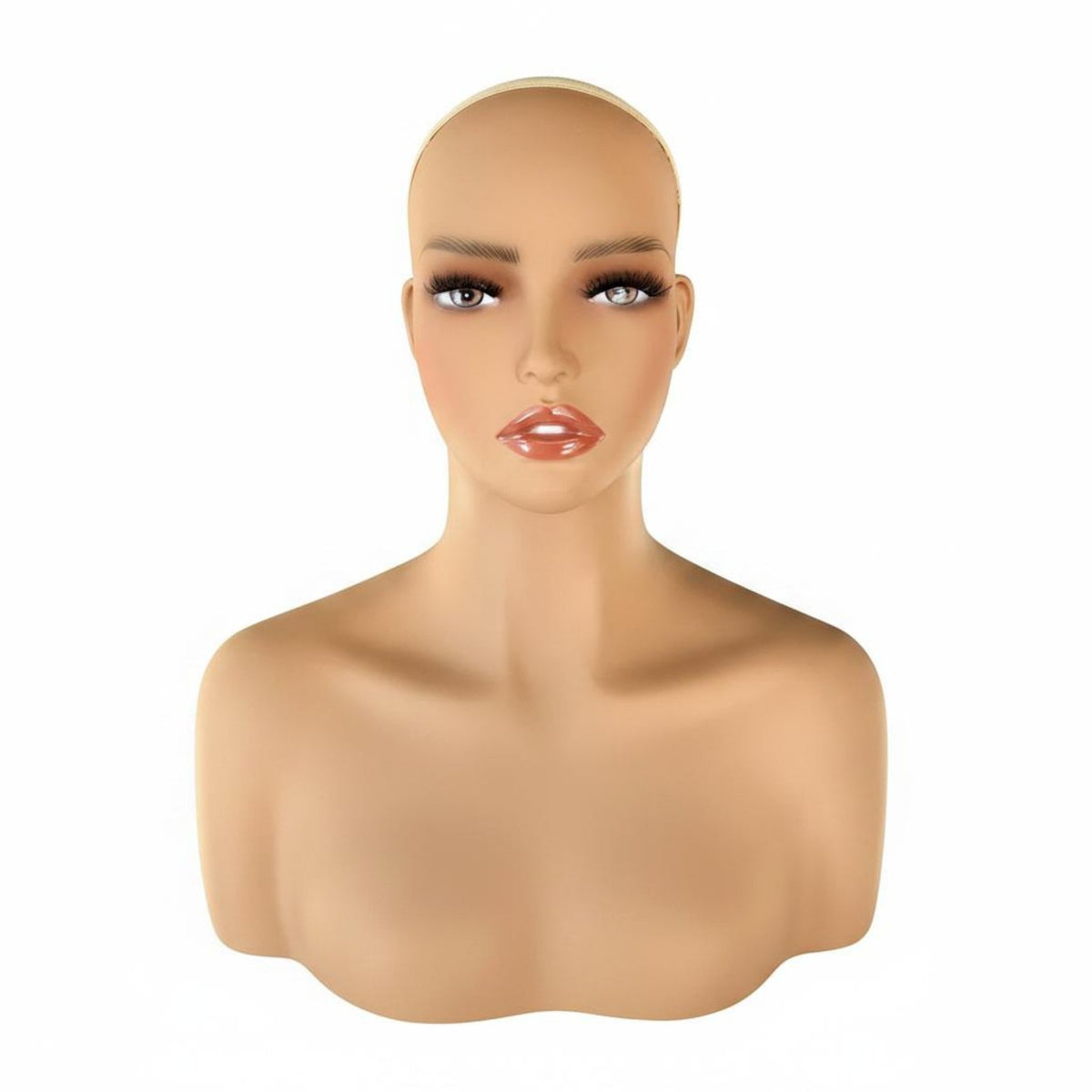 Mannequin Head with Shoulders Photography Prop Jewelry Display Manikin bust Elegant Hairpiece Display Head for Shop Window