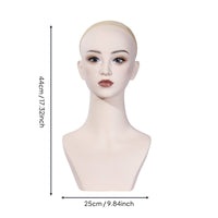 Hairpiece Display Head Female Head Model Hat Display Bust for Beauty Shop
