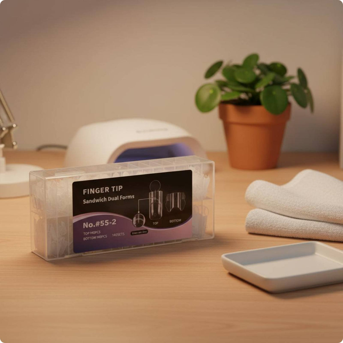 Sandwich Nail Form Reusable Beauty Tool Easy to Shape for Beginners