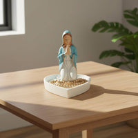 Prayer Jewelry Box Rosary-Design Decorative Item Tabletop Decor for Christians