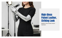 Sexy Patent Leather Gloves, Long Shiny Party Gloves, Cosplay Performance Accessory for Women