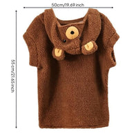 Bear Costume Funny Hooded Bear Costume Fleece Lined for Adults, Teens