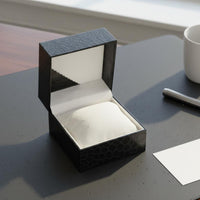 Hinged-Lid Watch Box Cushioned Insert Faux Leather Watch Case White