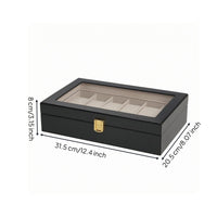 Watch Display Box Clear Top Window Watch Storage Box Lined Interior