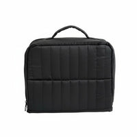 Upright Makeup Organizer Solid Color Quilted Makeup Bag for Home Storage