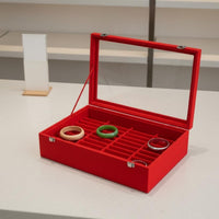 Bracelet Organizer Box Dustproof Glass Lid Bracelet Box Sturdy Construction