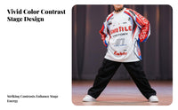 Street Dance Kids Performance Set, Cool Bounce Boys & Girls Costume, Jazz Wear, Colorful Print, Stage & Holiday