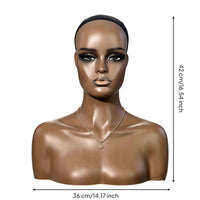 PVC Mannequin Head Torso Sculpted Neck Female Mannequin Bust Sturdy Material