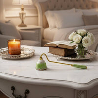 Long Handle Candle Wick Smotherer Smokeless Vintage Enamel Candle Wick Smotherer Dome Shaped Wick Extinguishing Tool Smoke-Clear