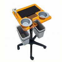 Salon Trolley Cart Cup Holders Rolling Salon Cart Side Bins for Hair Stylists