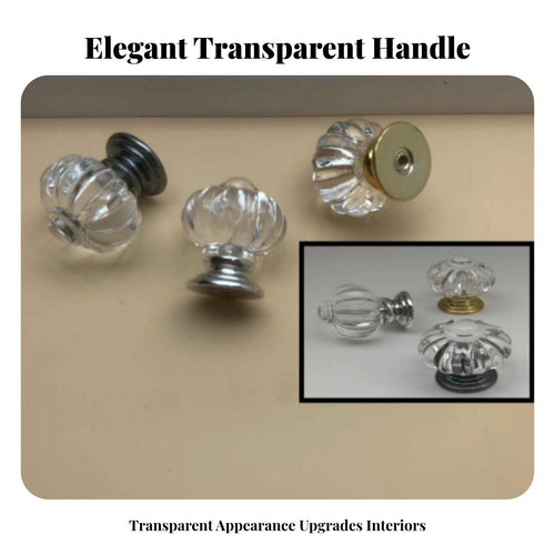 Easy Installation Acrylic Drawer Knob Long-Lasting Round Decorative Handle Includes Mounting Screws