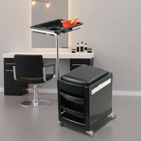 Salon Trolley Stool Easy to Clean Hairdresser Trolley Stool Versatile Beauty Cart Seat for Stylists, Hairdressers