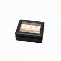 Watch Storage Organizer Zippered Jewelry Display Case Glass Lid for Dresser